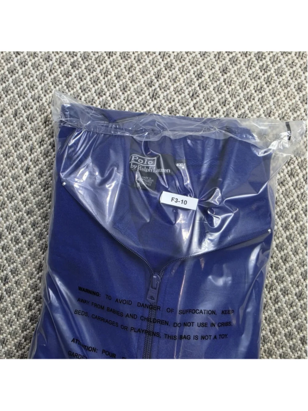 Polo Ralph Lauren Full Zip Sweatshirt Men’s XXL Blue Mock Neck Cotton Jacket